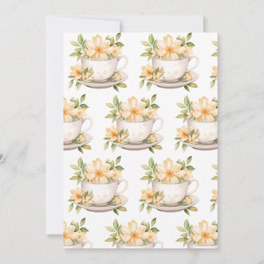 Boho Floral Spring | Garden Tea Vrijgezellenfeest Kaart (Achterkant)