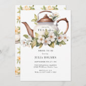 Boho Floral Spring | Garden Tea Vrijgezellenfeest Kaart (Voorkant / Achterkant)
