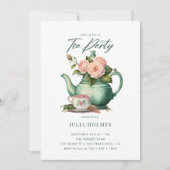 Boho Floral Spring | Teacup Tea Party Kaart (Voorkant)