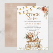 Boho Floral Stock De bar paar douche Kaart (Voorkant / Achterkant)