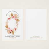 Boho Floral Stud die juwelen Visitekaartje (Voorkant /achterkant)