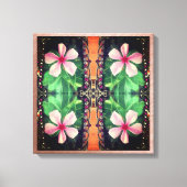 Boho Floral Style Photo Art Stretched Canvas (Voorkant)