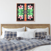 Boho Floral Style Photo Art Stretched Canvas Afdruk (Insitu (Slaapkamer))