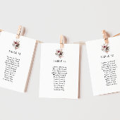 Boho Floral Table Number (Zetel)