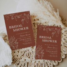 Boho Floral Terracotta Bridal Shower