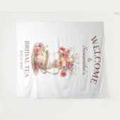 Boho Floral Terracotta Bridal Shower Tea Wandkleed (Voorkant (horizontaal))