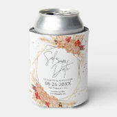 Boho Floral | Terracotta Bruiloft Save The Date Blikjeskoeler (Blikje Voorkant)