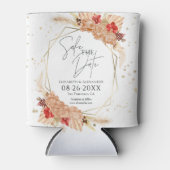 Boho Floral | Terracotta Bruiloft Save The Date Blikjeskoeler (Voorkant)