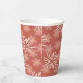 Boho Floral Terracotta Design Papieren Bekers (Rechts)
