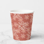 Boho Floral Terracotta Design Papieren Bekers (Voorkant)