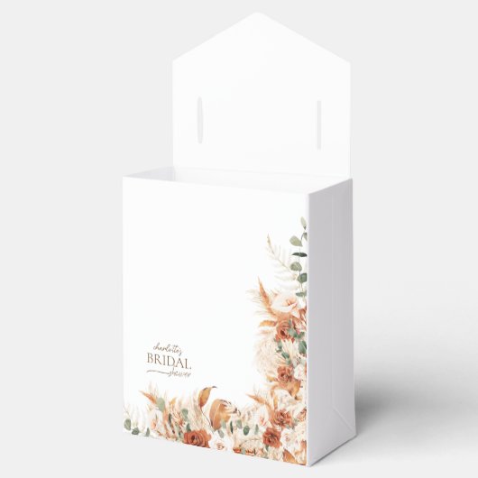 Boho Floral Terracotta en Tequila Vrijgezellenfees Bedankdoosjes (Geopend)