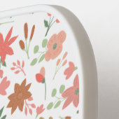 Boho Floral Terracotta Modern Personalized Pickleball Paddle (Links Detail)