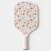Boho Floral Terracotta Modern Personalized Pickleball Paddle (Achterkant)