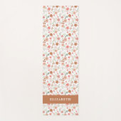 Boho Floral Terracotta Modern Personalized Yogamat (Voorkant)