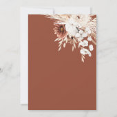 Boho Floral Terracotta Table Numbers Kaart (Achterkant)