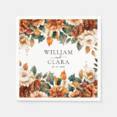 Boho Floral Terracotta Waterverf bruiloft Servet (Voorkant)