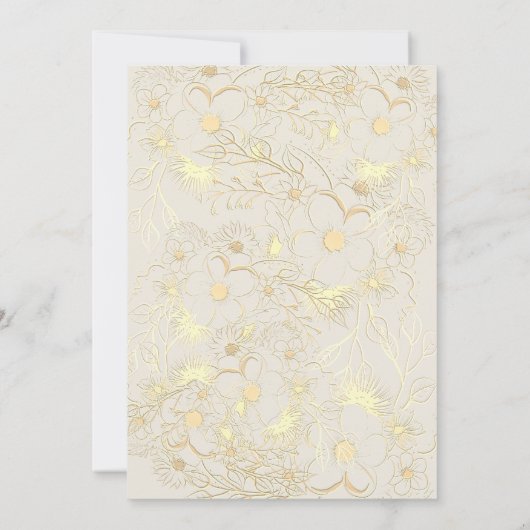 Boho Floral Terracotta Wedding Kaart (Achterkant)