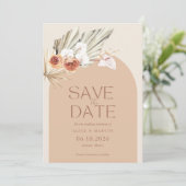 Boho Floral Terracotta Wedding Save the Date (Staand voorkant)