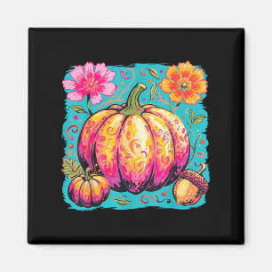 Boho Floral Thanksgiving Pompoen Seizoen Herfst Vi Magneet