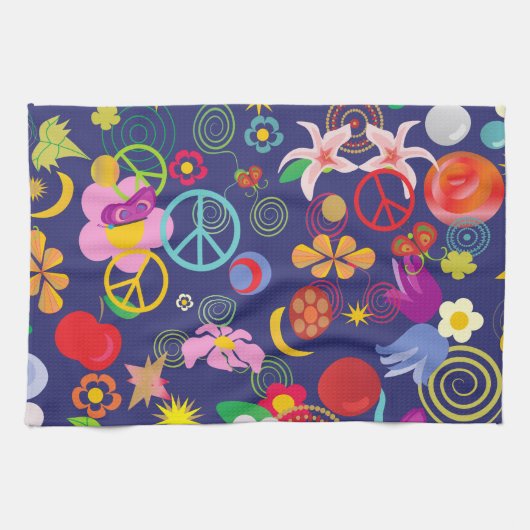 Boho floral theedoek (Horizontaal)
