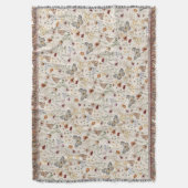 Boho Floral Throw Blanket Deken (Voorkant Verticaal)