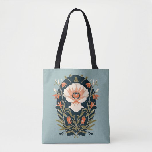 Boho Floral Tote Bag (Voorkant)