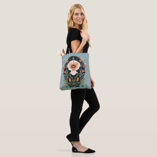 Boho Floral Tote Bag (Op model)