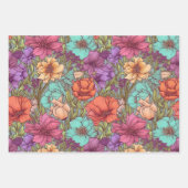  Boho Floral trouwdag Inpakpapier Vel (Voorkant 3)