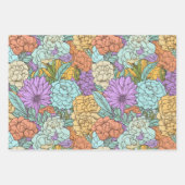 Boho Floral trouwdag Inpakpapier Vel (Voorkant 2)