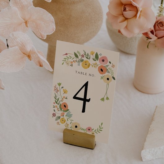  Boho Floral Trouwtafel nummer Kaart