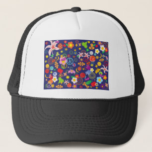 Boho floral trucker pet