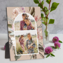 Boho Floral Twee Foto Plaque