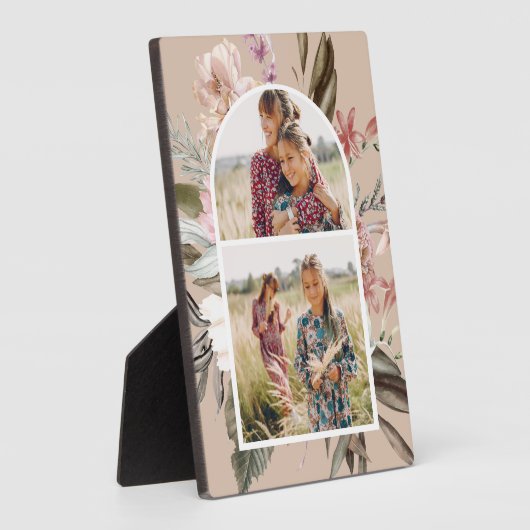  Boho Floral Twee Foto Plaque Fotoplaat (Zijkant)