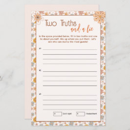 Boho Floral Twee waarheden en een leugenspel