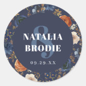 Boho Floral uitgeroepen tot trouwstickers Ronde Sticker (Voorkant)