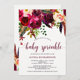Boho Floral | Uitnodiging voor Baby Sprinkle