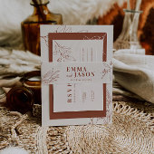 Boho Floral Uitnodigingen Wikkel