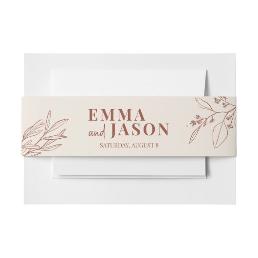 Boho Floral Uitnodigingen Wikkel (Voorkant Voorbeeld)