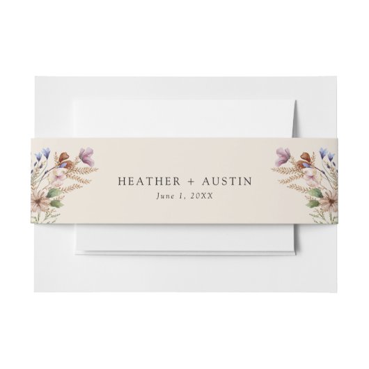 Boho Floral Uitnodigingen Wikkel (Voorkant Voorbeeld)