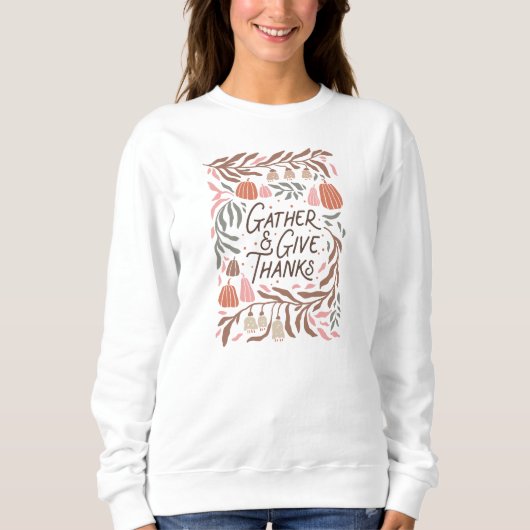 Boho Floral Verzamel en geef Bedankt Trui (Voorkant)