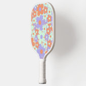 Boho Floral Vibrant Sinaasappel & Paarse Botanisch Pickleball Paddle (Links)