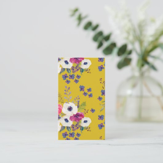 Boho Floral Visitekaartje (Staand voorkant)