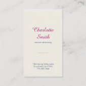 Boho Floral Visitekaartje (Achterkant)