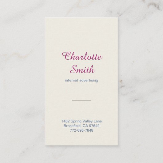 Boho Floral Visitekaartje (Achterkant)