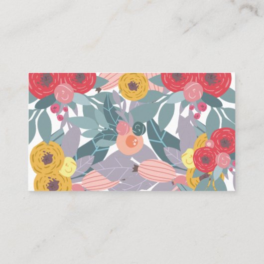 Boho Floral Visitekaartje (Achterkant)