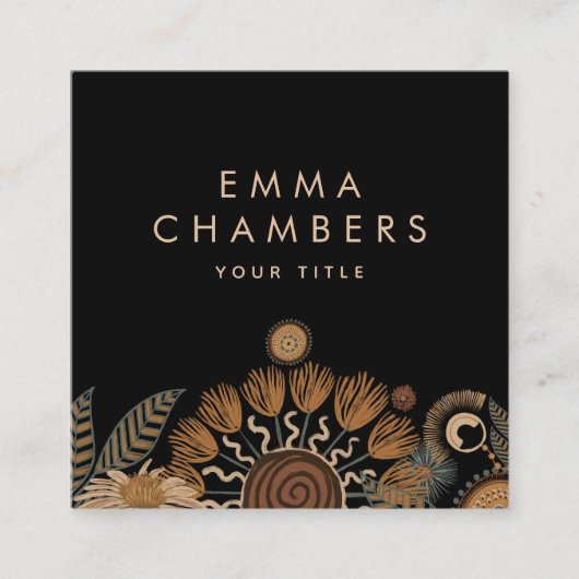 Boho Floral Visitekaartje (Voorkant)