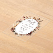 Boho Floral Vrijgezellenfeest Acryl Uitnodiging (Laagn)