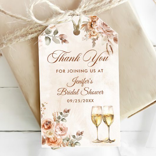 Boho Floral Vrijgezellenfeest Cadeaulabel