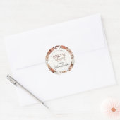 Boho Floral Vrijgezellenfeest Hartelijk dank Ronde Sticker (Envelop)