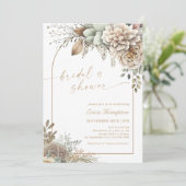 Boho Floral Vrijgezellenfeest Kaart (Staand voorkant)